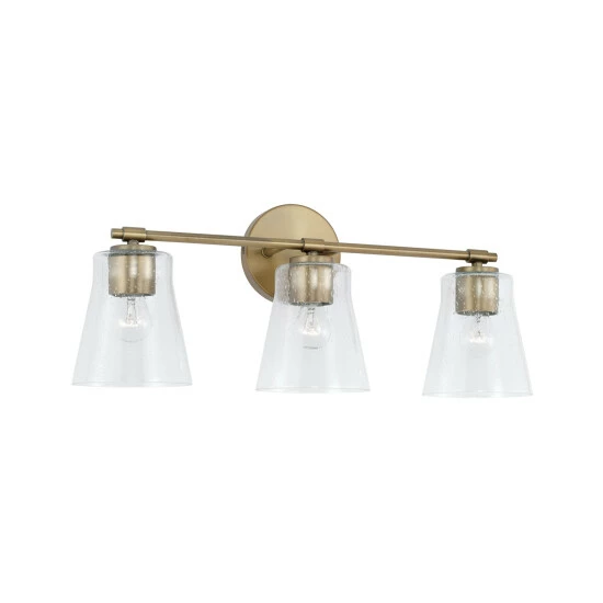 Budget ✔️ Capital Lighting Baker 3-light Bath/ Vanity Fixture W/ Clear Seeded Glass Brushed Nickel 🤩 1 Budget ✔️ Capital Lighting Baker 3-light Bath/ Vanity Fixture W/ Clear Seeded Glass Brushed Nickel 🤩