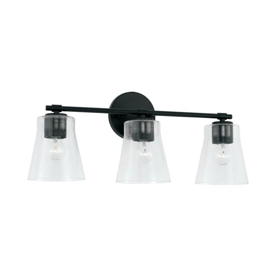 Budget ✔️ Capital Lighting Baker 3-light Bath/ Vanity Fixture W/ Clear Seeded Glass Brushed Nickel 🤩 5 Budget ✔️ Capital Lighting Baker 3-light Bath/ Vanity Fixture W/ Clear Seeded Glass Brushed Nickel 🤩 - Image 5