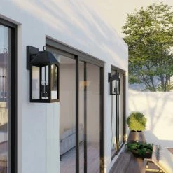 Best Sale 😉 Capital Lighting Burton Outdoor 2-light Black Medium Wall Lantern W/ Clear Glass 🛒 -Capital Lighting Shop unnamed file 104