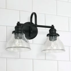 Best reviews of 🎁 Capital Lighting Baxter 2-light Bath/ Vanity Fixture W/ Clear Glass Matte Black 👍 -Capital Lighting Shop unnamed file 1048