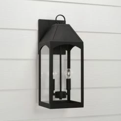 Best Sale 😉 Capital Lighting Burton Outdoor 2-light Black Medium Wall Lantern W/ Clear Glass 🛒 -Capital Lighting Shop unnamed file 105