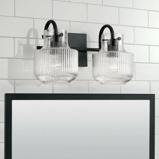 Budget โค๏ธ Capital Lighting Nyla 2-light Bath/ Vanity W/ Clear Fluted Glass Aged Brass ๐ 7 Budget โค๏ธ Capital Lighting Nyla 2-light Bath/ Vanity W/ Clear Fluted Glass Aged Brass ๐ - Image 7