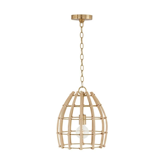 Cheap โ๏ธ Capital Lighting Wren 1-light Matte Brass Small Pendant W/ Handcrafted Rattan ๐ 5 Cheap โ๏ธ Capital Lighting Wren 1-light Matte Brass Small Pendant W/ Handcrafted Rattan ๐ - Image 5