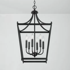 Budget 👍 Capital Lighting Stanton 6- Light Hanging Foyer Pendant Matte Black 😀 -Capital Lighting Shop unnamed file 1121
