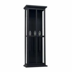 Budget ❤️ Capital Lighting Mansell 3-light Black Outdoor Wall Lantern 🔥