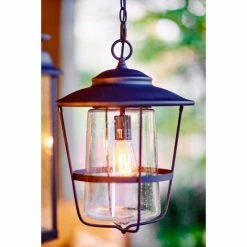 Flash Sale ⭐ Capital Lighting Creekside 1-light Black Outdoor Hanging Lantern 😀