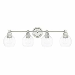 Best reviews of 🛒 Capital Lighting Mid-Century 32-inch 4-light Bath/ Vanity Fixture W/ Clear Glass 🎁