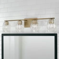 Hot Sale 🔔 Capital Lighting Lucas 4-light Bath/ Vanity Fixture W/ Wavy Embossed Glass Brushed Nickel 🔥 -Capital Lighting Shop unnamed file 1165