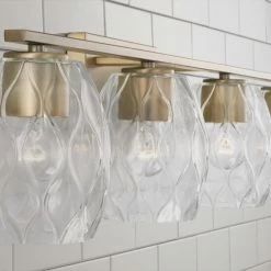 Hot Sale 🔔 Capital Lighting Lucas 4-light Bath/ Vanity Fixture W/ Wavy Embossed Glass Brushed Nickel 🔥 -Capital Lighting Shop unnamed file 1166
