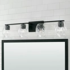 Hot Sale 🔔 Capital Lighting Lucas 4-light Bath/ Vanity Fixture W/ Wavy Embossed Glass Brushed Nickel 🔥 -Capital Lighting Shop unnamed file 1169