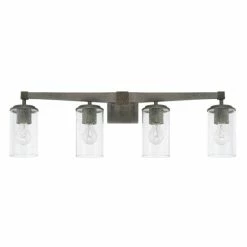 Best Sale 🔥 Capital Lighting Zac 4-light Urban Grey Bath/Vanity Fixture 💯