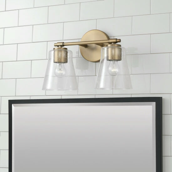 Coupon ๐ Capital Lighting Baker 2-light Bath/ Vanity Fixture W/ Clear Seeded Glass Matte Black ๐ 3 Coupon ๐ Capital Lighting Baker 2-light Bath/ Vanity Fixture W/ Clear Seeded Glass Matte Black ๐ - Image 3