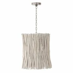 Buy 🔔 Capital Lighting Cara 4-light Brushed Pewter Medium Pendant W/ Handcrafted Eucalyptus 🛒