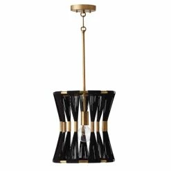 Top 10 😍 Capital Lighting Bianca 12.25" 1-light Patinaed Brass/ Tapered String Pendant Patinaed Brass/ Black Rope 😉