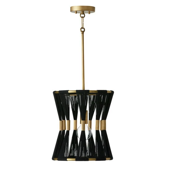 Top 10 ๐ Capital Lighting Bianca 12.25" 1-light Patinaed Brass/ Tapered String Pendant Patinaed Brass/ Black Rope ๐ 2 Top 10 ๐ Capital Lighting Bianca 12.25" 1-light Patinaed Brass/ Tapered String Pendant Patinaed Brass/ Black Rope ๐ - Image 2