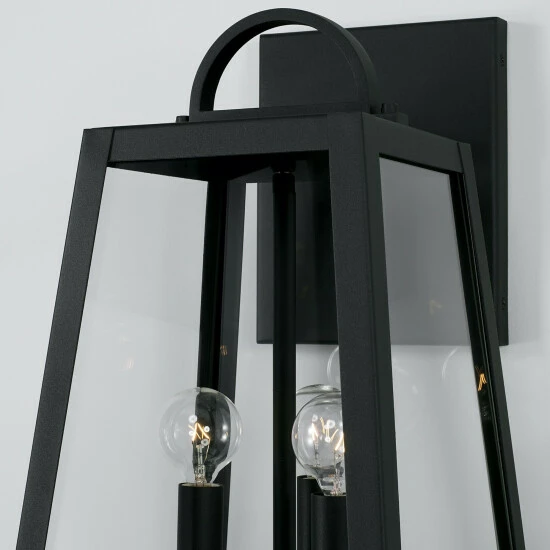 Best Sale โ๏ธ Capital Lighting Leighton 10" 3-light Outdoor Wall Lantern W/ Clear Glass Black ๐ 2 Best Sale โ๏ธ Capital Lighting Leighton 10" 3-light Outdoor Wall Lantern W/ Clear Glass Black ๐ - Image 2
