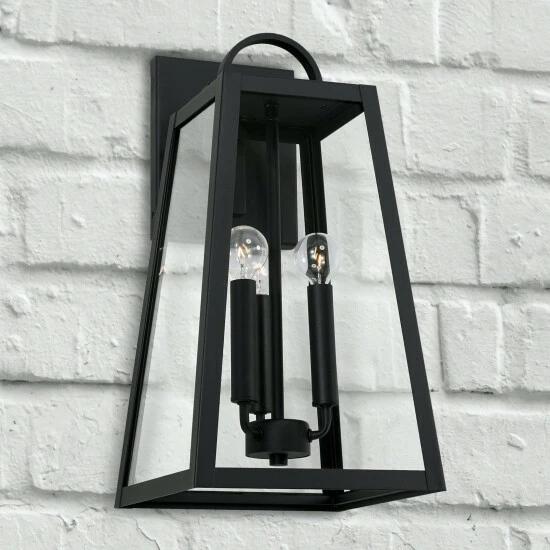 Best Sale โ๏ธ Capital Lighting Leighton 10" 3-light Outdoor Wall Lantern W/ Clear Glass Black ๐ 3 Best Sale โ๏ธ Capital Lighting Leighton 10" 3-light Outdoor Wall Lantern W/ Clear Glass Black ๐ - Image 3