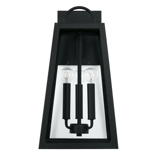 Best Sale โ๏ธ Capital Lighting Leighton 10" 3-light Outdoor Wall Lantern W/ Clear Glass Black ๐ 4 Best Sale โ๏ธ Capital Lighting Leighton 10" 3-light Outdoor Wall Lantern W/ Clear Glass Black ๐ - Image 4