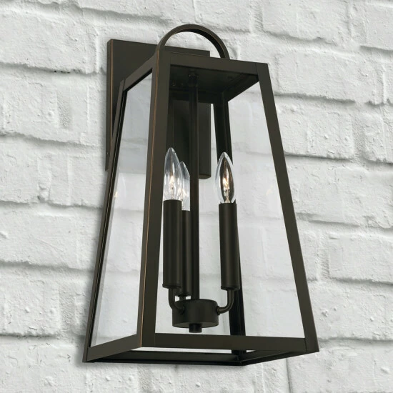 Best Sale โ๏ธ Capital Lighting Leighton 10" 3-light Outdoor Wall Lantern W/ Clear Glass Black ๐ 8 Best Sale โ๏ธ Capital Lighting Leighton 10" 3-light Outdoor Wall Lantern W/ Clear Glass Black ๐ - Image 8