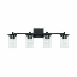 New ✨ Capital Lighting Mason 4-light Bath/ Vanity Fixture W/ Clear Glass Matte Black 🥰 -Capital Lighting Shop unnamed file 1248