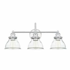 Best Sale ⭐ Capital Lighting Baxter 24-inch 3-light Bath/ Vanity Fixture W/ Clear Glass Matte Black 🔥