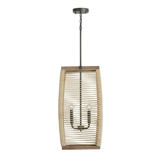 Top 10 ๐ฅฐ Capital Lighting Jacob 4-light Grey Wash/ Iron Silk/ Rattan Foyer Pendant ๐ 2 Top 10 ๐ฅฐ Capital Lighting Jacob 4-light Grey Wash/ Iron Silk/ Rattan Foyer Pendant ๐ - Image 2