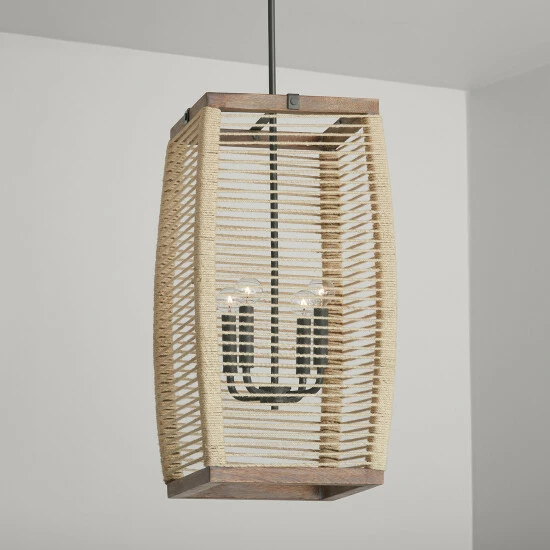 Top 10 ๐ฅฐ Capital Lighting Jacob 4-light Grey Wash/ Iron Silk/ Rattan Foyer Pendant ๐ 3 Top 10 ๐ฅฐ Capital Lighting Jacob 4-light Grey Wash/ Iron Silk/ Rattan Foyer Pendant ๐ - Image 3