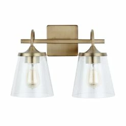 Budget 🔔 Capital Lighting Jayne 2-light Bath/ Vanity Fixture W/ Clear Seeded Glass Aged Brass 😀 -Capital Lighting Shop unnamed file 1314