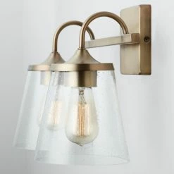 Budget 🔔 Capital Lighting Jayne 2-light Bath/ Vanity Fixture W/ Clear Seeded Glass Aged Brass 😀 -Capital Lighting Shop unnamed file 1316