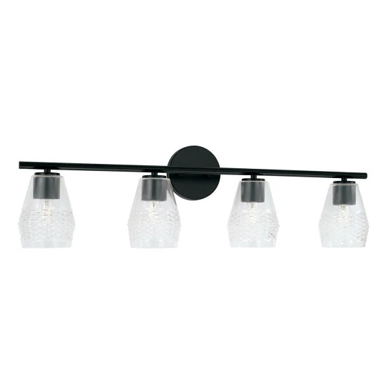 Wholesale π₯ Capital Lighting Dena 4-light Bath/ Vanity Fixture W/ Diamond Embossed Glass Aged Brass π 5 Wholesale π₯ Capital Lighting Dena 4-light Bath/ Vanity Fixture W/ Diamond Embossed Glass Aged Brass π - Image 5