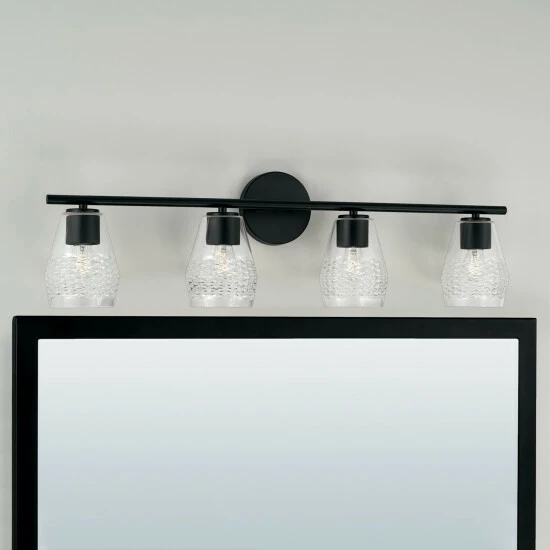 Wholesale π₯ Capital Lighting Dena 4-light Bath/ Vanity Fixture W/ Diamond Embossed Glass Aged Brass π 7 Wholesale π₯ Capital Lighting Dena 4-light Bath/ Vanity Fixture W/ Diamond Embossed Glass Aged Brass π - Image 7