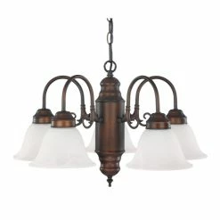 Cheapest ⭐ Capital Lighting Traditional 5-light Burnished Bronze Chandelier 🔥