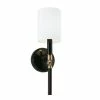 Coupon 🌟 Capital Lighting Beckham 1-light Glossy Black/ Aged Brass 5-inch Wall Sconce 💯