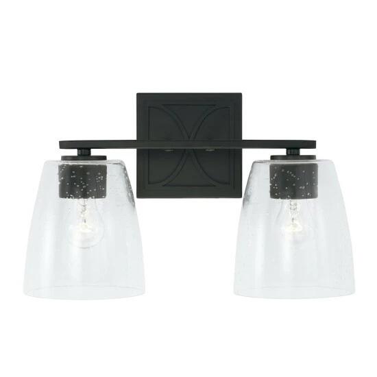 Promo ๐ฅ Capital Lighting Sylvia 2-light 15-inch Bath/ Vanity Fixture W/ Clear Seeded Glass Matte Black โจ 8 Promo ๐ฅ Capital Lighting Sylvia 2-light 15-inch Bath/ Vanity Fixture W/ Clear Seeded Glass Matte Black โจ - Image 8