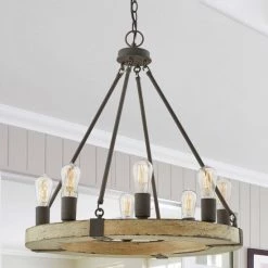 Discount 👍 Capital Lighting 8-light Sea Salt Chandelier 🎉