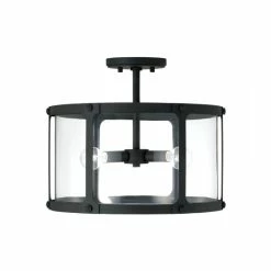 Promo 👍 Capital Lighting Brennen 3-light Black Iron Convertible Pendant/ Semi-Flush Mount ⌛ -Capital Lighting Shop unnamed file 1393