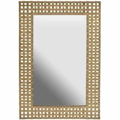 New ✔️ Capital Lighting Aged Brass Rectangular Decorative Wooden Wall Mirror - Aged Brass ⌛