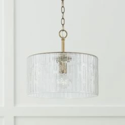 Best Pirce ⌛ Capital Lighting Emerson 1-light Dual Mount Semi-Flush/ Pendant W/ Embossed Seeded Glass Matte Black ✨ -Capital Lighting Shop unnamed file 1410