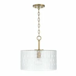 Best Pirce ⌛ Capital Lighting Emerson 1-light Dual Mount Semi-Flush/ Pendant W/ Embossed Seeded Glass Matte Black ✨ -Capital Lighting Shop unnamed file 1411