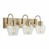 Best deal 👏 Capital Lighting Danes 3-light Bath/ Vanity Fixture W/ Clear Glass Aged Brass 👏