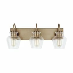 Best deal 👏 Capital Lighting Danes 3-light Bath/ Vanity Fixture W/ Clear Glass Aged Brass 👏 -Capital Lighting Shop unnamed file 1426