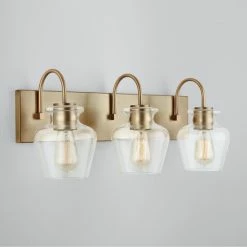 Best deal 👏 Capital Lighting Danes 3-light Bath/ Vanity Fixture W/ Clear Glass Aged Brass 👏 -Capital Lighting Shop unnamed file 1427