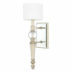Coupon 😀 Capital Lighting Carlyle 1-light Gilded Silver Wall Sconce - Gilded Silver 👏