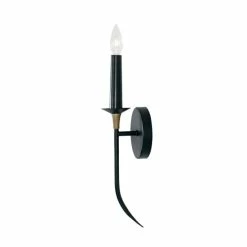 Promo 🥰 Capital Lighting Amara 1-light Matte Black/ Brass Wall Sconce 🎉