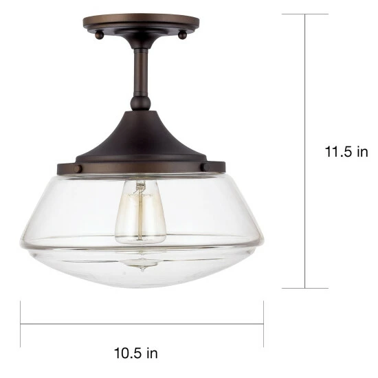 Discount ๐ฅ Capital Lighting Retro School House Collection 1-light Burnished Bronze Flushmount โค๏ธ 2 Discount ๐ฅ Capital Lighting Retro School House Collection 1-light Burnished Bronze Flushmount โค๏ธ - Image 2