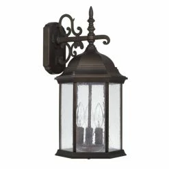 New 🎉 Capital Lighting Main Street 3-light Old Bronze Outdoor Wall Lantern 🎉