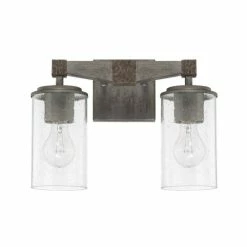 Hot Sale 😀 Capital Lighting Zac 2-light Urban Grey Bath/Vanity Fixture 🥰
