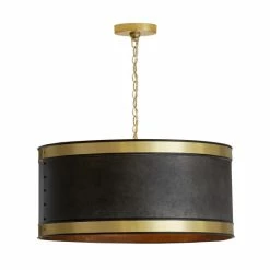 Top 10 ๐ Capital Lighting 4-light Galvanized Black/True Brass Pendant ๐