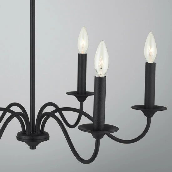Wholesale π€© Capital Lighting Vincent 6-light Black Iron Hanging Chandelier π 4 Wholesale π€© Capital Lighting Vincent 6-light Black Iron Hanging Chandelier π - Image 4