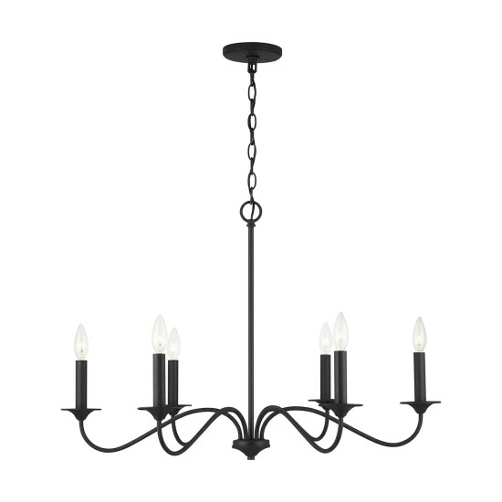 Wholesale π€© Capital Lighting Vincent 6-light Black Iron Hanging Chandelier π 8 Wholesale π€© Capital Lighting Vincent 6-light Black Iron Hanging Chandelier π - Image 8